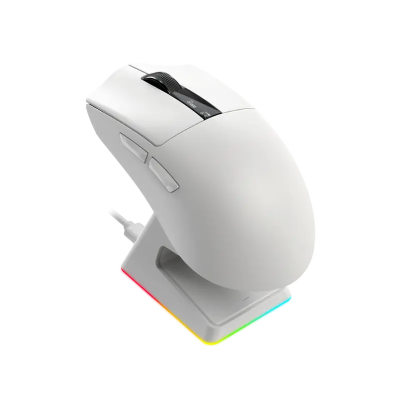 Aftershock M1 Pro Wireless Mouse With Rgb Charging Dock (White) 1