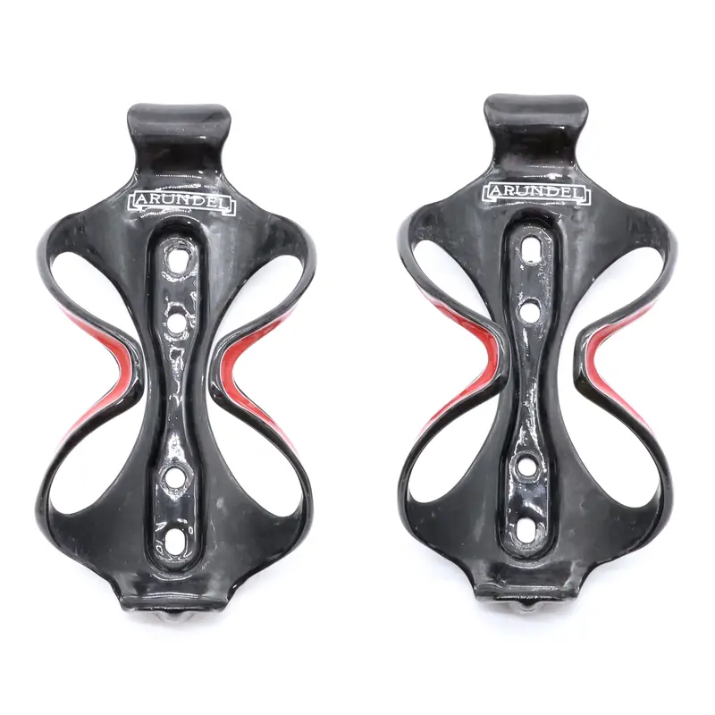 Arundel Mandible Red Ud Weave Glossy Carbon Top Load Bottle Cage Pair - 58G 1