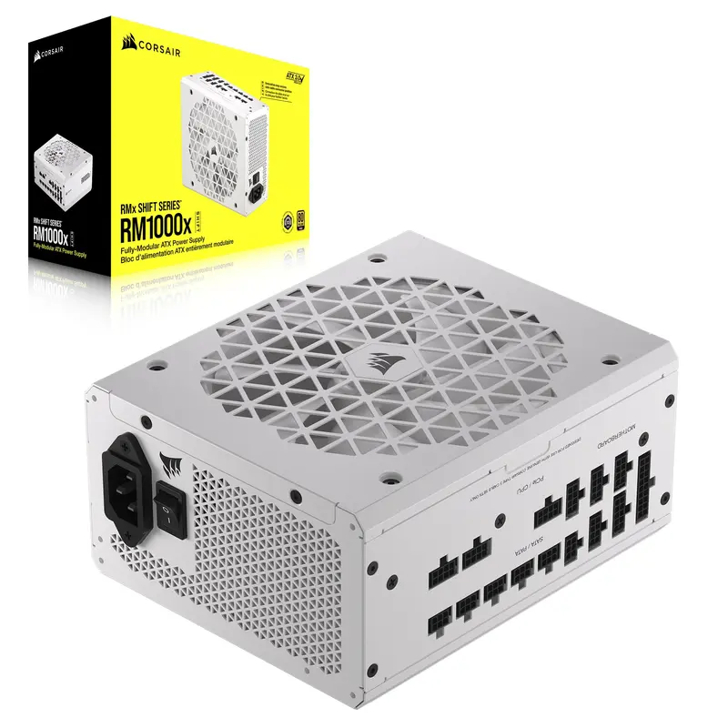 Corsair Rm1000x Shift 1000W White | Fully-Modular 80+ Gold Psu 1