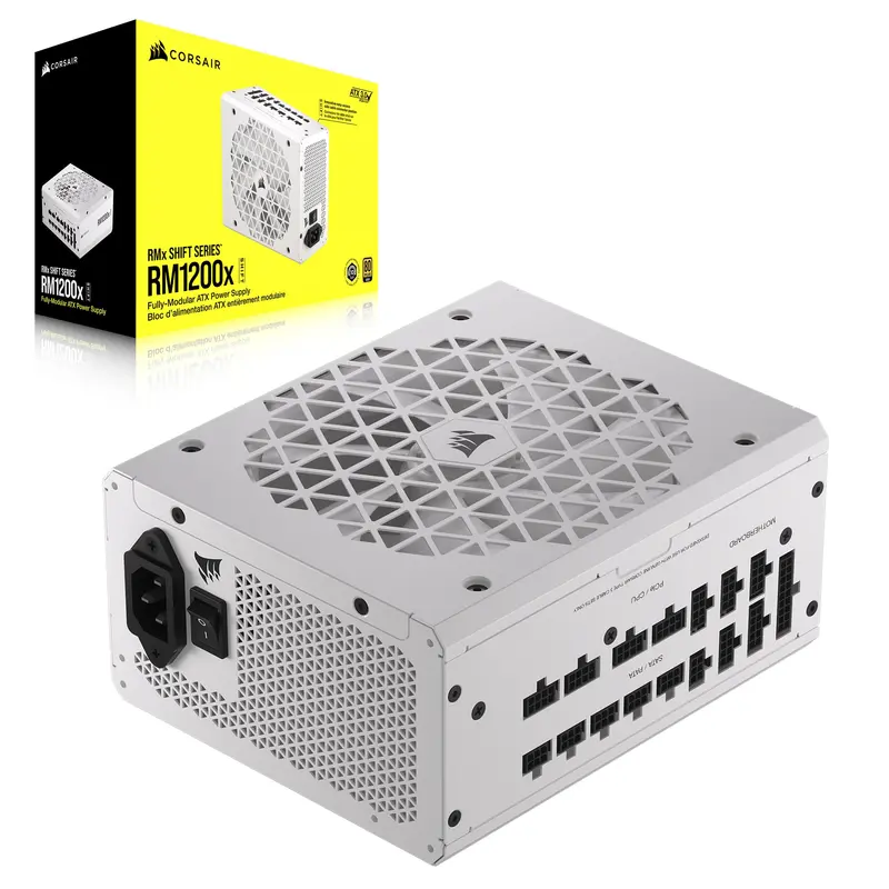 Corsair Rm1200x Shift 1200W White | Fully-Modular 80+ Gold Psu 1