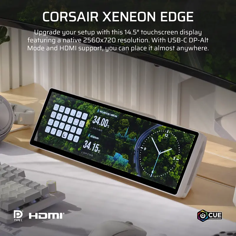 Corsair Xeneon Edge 14.5" Lcd Touchscreen - White 1