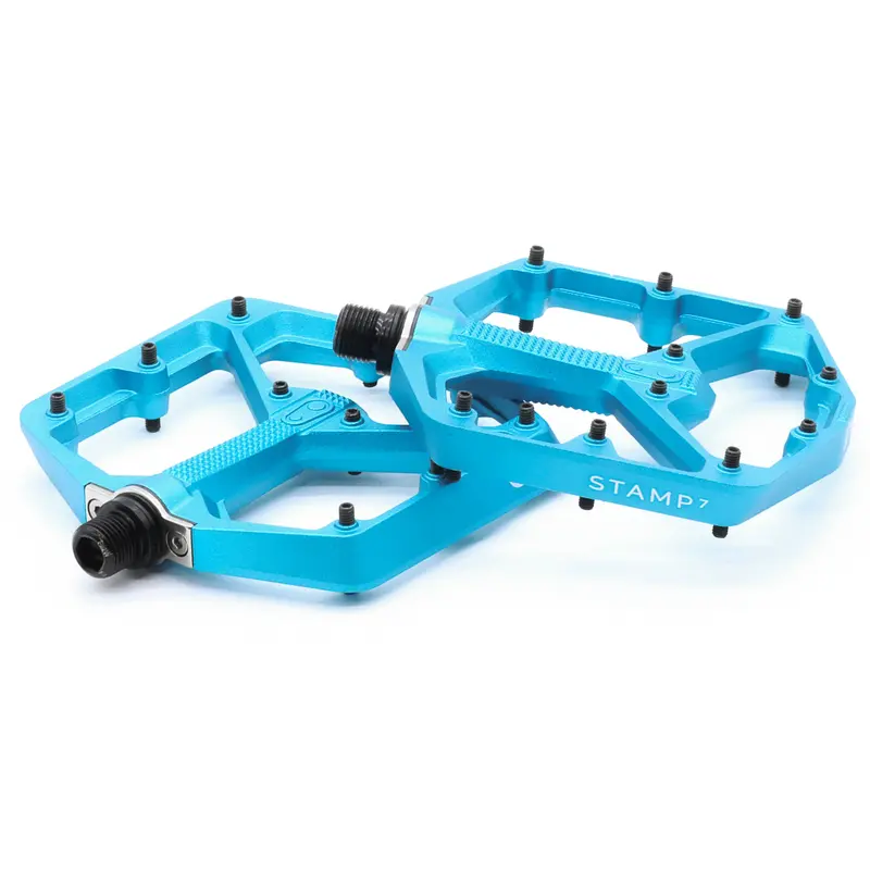 Crank Brothers Stamp 7 Large Blue Mtb Flat Pedals 1