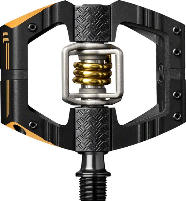 Crankbrothers Mallet Enduro 11 Pedals - Dual Sided Clipless, Aluminum, 9/16", Black/Gold 1