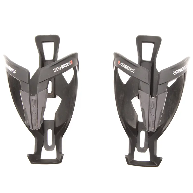 Elite Custom Race Plus Bottle Cages Black Pair 77G 1