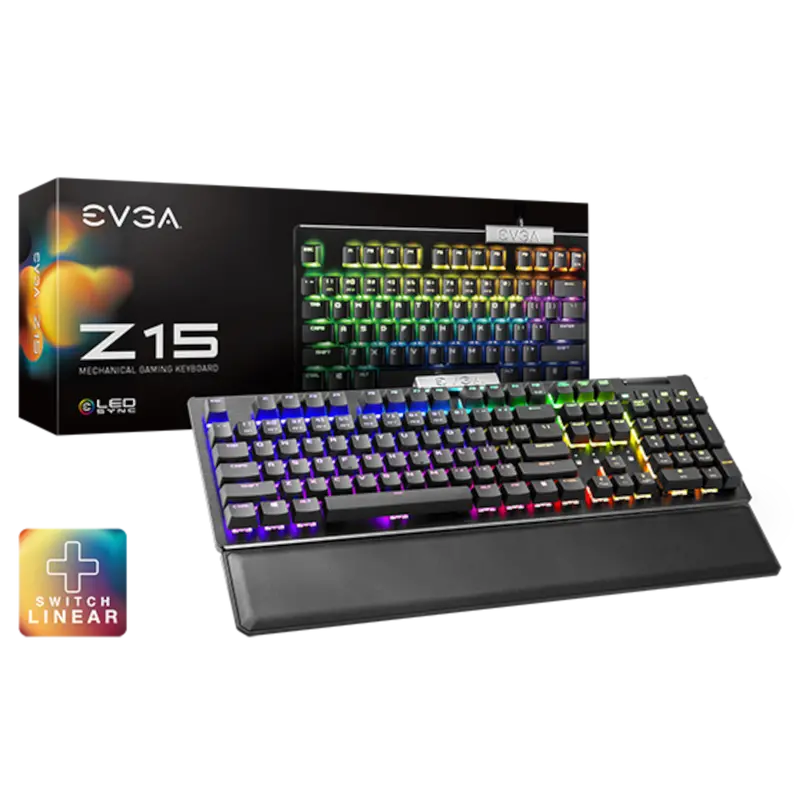Evga Z15 Mechanical Keyboard (Wrist Rest Not Included) 1