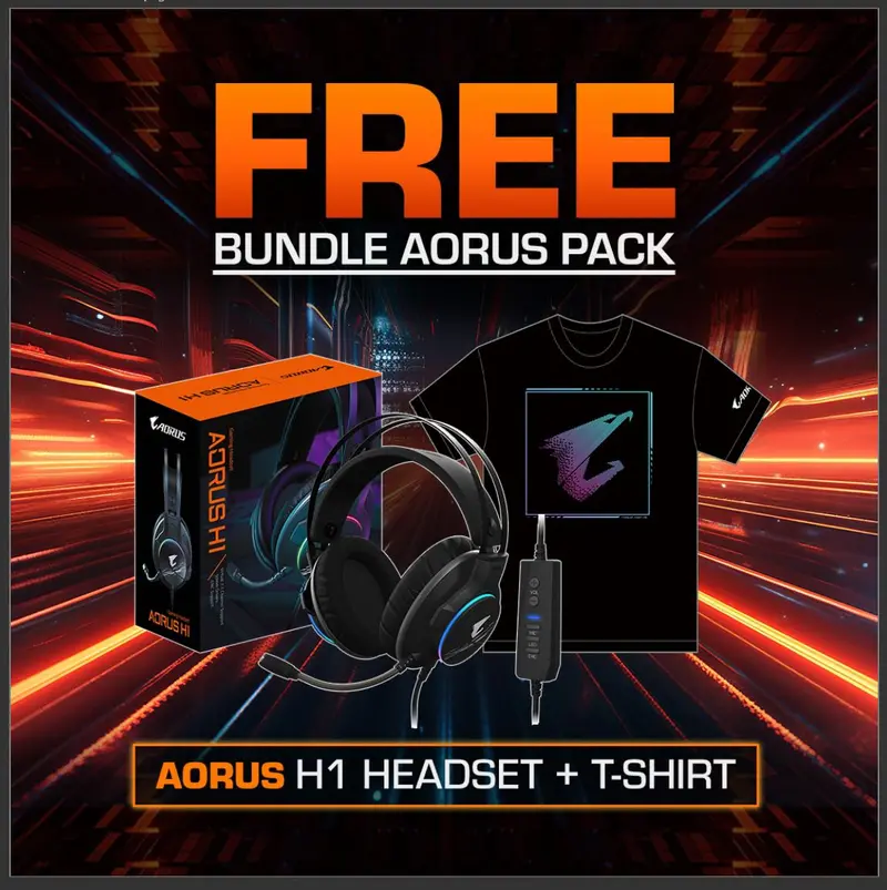 Gigabyte Aorus H1 Headset + T-Shirt 1