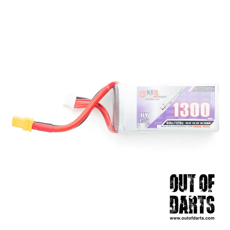 Gnb 1300Mah 4S 60C Lihv High-Voltage Lipo (Xt60) For Momentum And Sbf 1