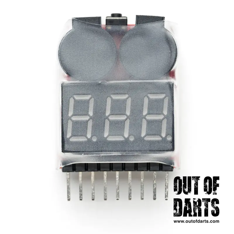 Lipo Voltage Alarm Large With Led Display - For Safe Operation (Balance Port Connector) 1