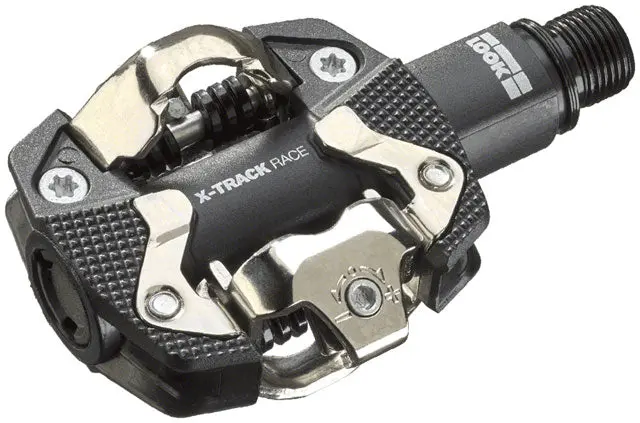 Look X-Track Race Pedals - Dual Sided Clipless, Chromoly, 9/16", Black 1