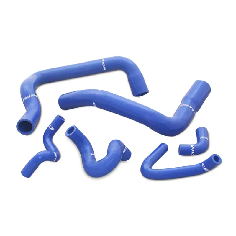Mishimoto 86-93 Ford Mustang Blue Silicone Hose Kit 1