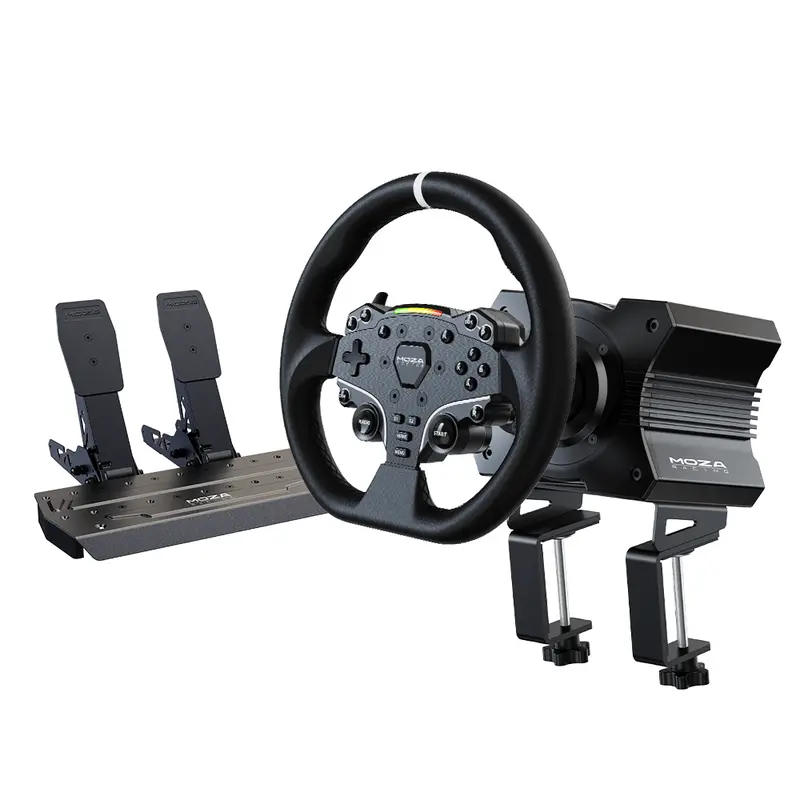 Moza Racing R5 Bundle | Racing Wheel + 2 Pedals For Pc 1