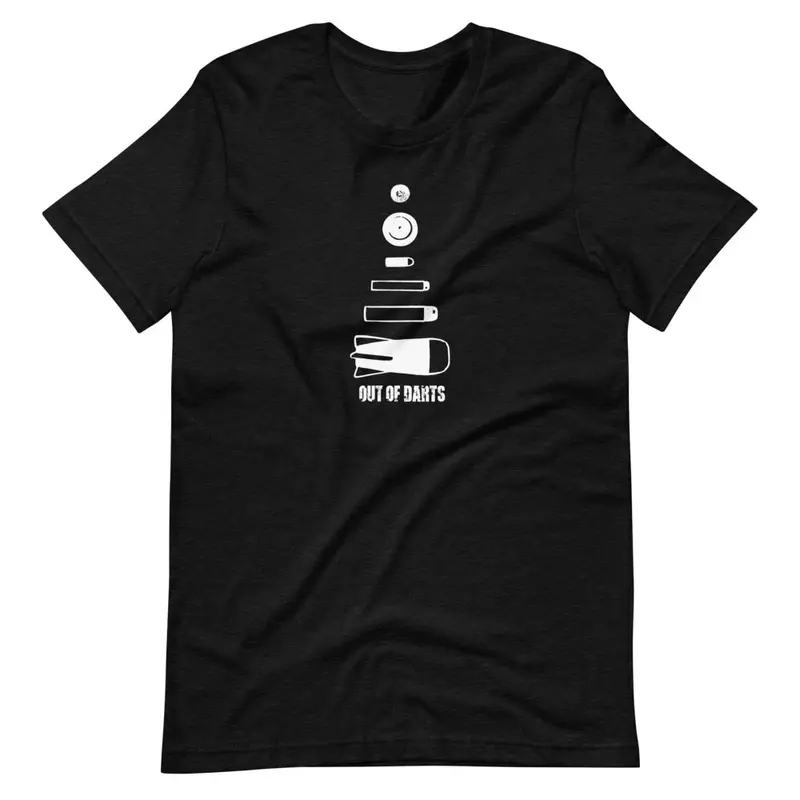 Out Of Darts Ammo T-Shirt (Adult Sizes) 1