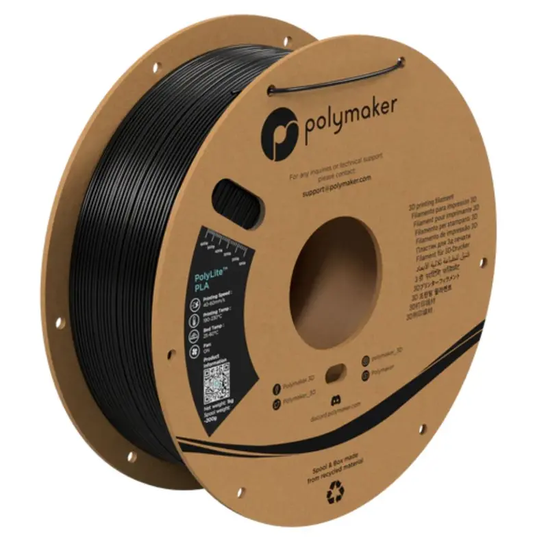 Polymaker - Polylite Pla - Noir (Black) - 1,75 Mm - 1 Kg 1