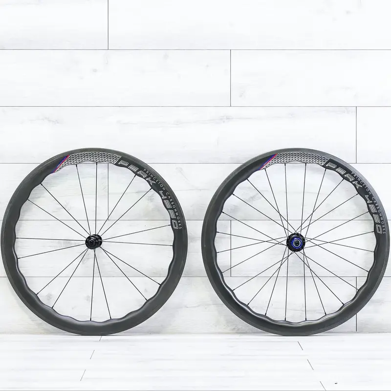 Princeton Carbonworks Peak 4550 With Tune Hubs Carbon Rim Wheelset - 700C, Tubeless, Rim Brake, Shimano Hg 10/11/12-Speed 1