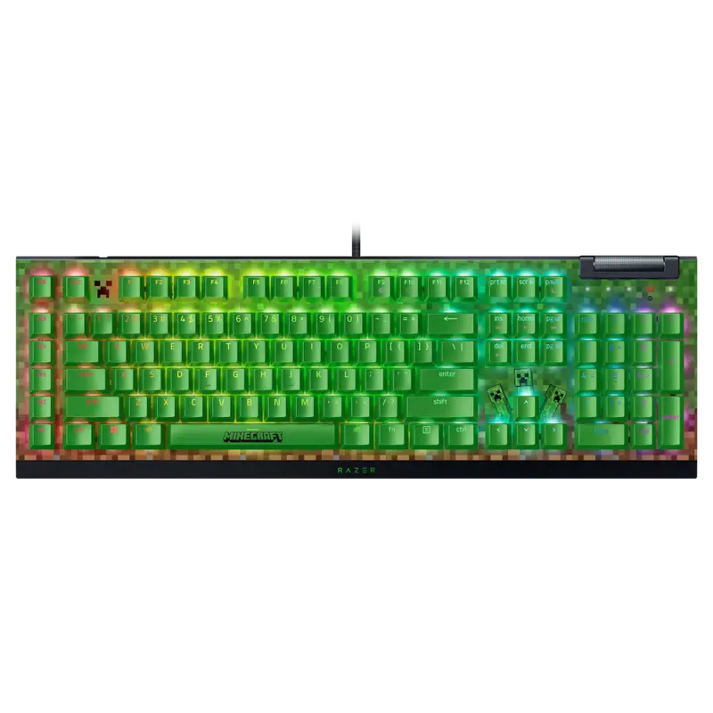Razer Blackwidow V4 X - Mechanical Gaming Keyboard (Green Switch) - Minecraft Edition 1