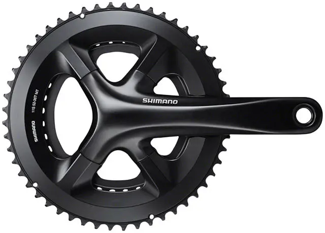 Shimano 105 Fc-Rs510 Crankset - 11-Speed, 50/34T, 110 Asymmetric Bcd, Hollowtech Ii Spindle Interface, Black 1