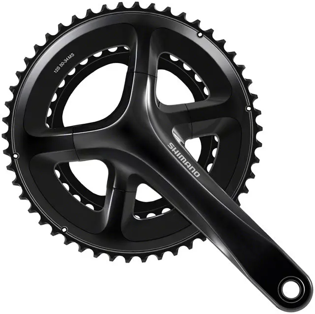 Shimano 105 Fc-Rs520 Crankset - 12-Speed, 50/34T, 110 Asymmetric Bcd, Hollowtech Ii Spindle Interface, Black 1