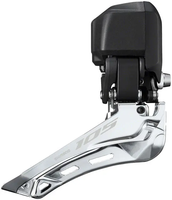Shimano 105 Fd-R7150 Di2 Front Derailleur - 2X, For 2X12-Speed, Braze-On, Down-Swing, Black 1