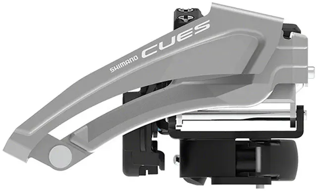 Shimano Cues Fd-U4010-L Front Derailleur - 9-Speed, Double, Top-Swing, Low Clamp Mount, 46T Max, Black/Silver 1