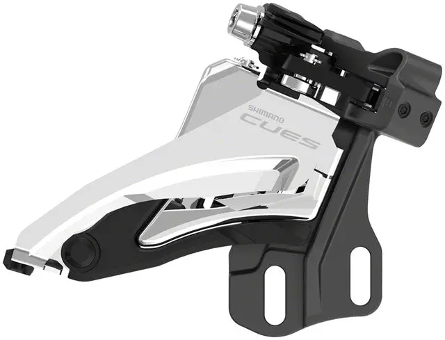 Shimano Cues Fd-U6000-E Front Derailleur - 10/11-Speed, Double, Side Swing, E-Type Mount (W/O Bb Bracket Plate), 36/40T Max, Black/Silver 1