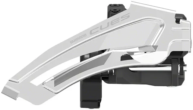 Shimano Cues Fd-U6010-L Front Derailleur - 10/11-Speed, Double, Top-Swing, Low Clamp Mount, 40/46T Max, Black/Silver 1