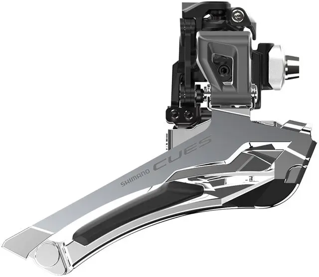 Shimano Cues Fd-U6030-F Front Derailleur - 9/10-Speed, Double, Down-Swing, Braze-On, 46/50T Max, Black/Silver 1