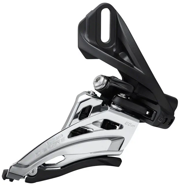 Shimano Deore Fd-M5100-D Front Derailleur - 11-Speed, Double, Side Swing, Front Pull, Direct Mount, Black/Silver 1