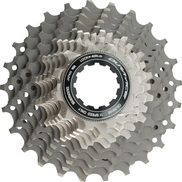 Shimano Dura Ace Cs-R9100 Cassette - 11 Speed, 11-25T, Silver/Gray 1