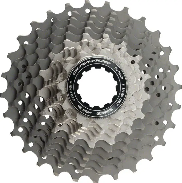 Shimano Dura Ace Cs-R9100 Cassette - 11 Speed, 11-28T, Silver/Gray 1