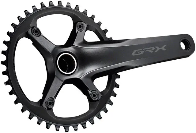 Shimano Grx Fc-Rx600-1 Crankset - 11-Speed, 40T, 110 Bcd, Hollowtech Ii Spindle Interface, Black 1