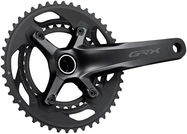 Shimano Grx Fc-Rx600-11 Crankset - 11-Speed, 46/30T, 110/80 Bcd, Hollowtech Ii Spindle Interface, Black 1