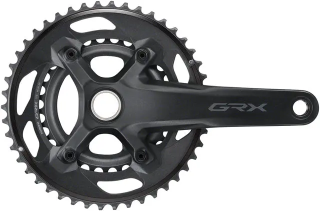Shimano Grx Fc-Rx610-2 Crankset - 12-Speed, 46/30T, 110/80 Bcd, Hollowtech Ii Spindle Interface, Black 1