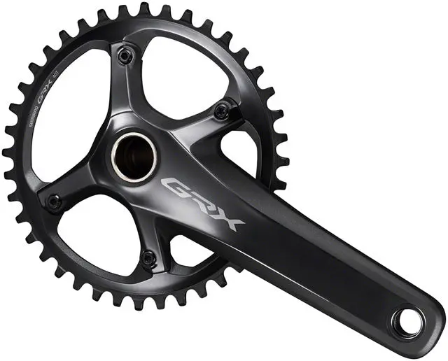 Shimano Grx Fc-Rx810-1 Crankset - 11-Speed, 110 Bcd, Hollowtech Ii Spindle Interface, Black 1