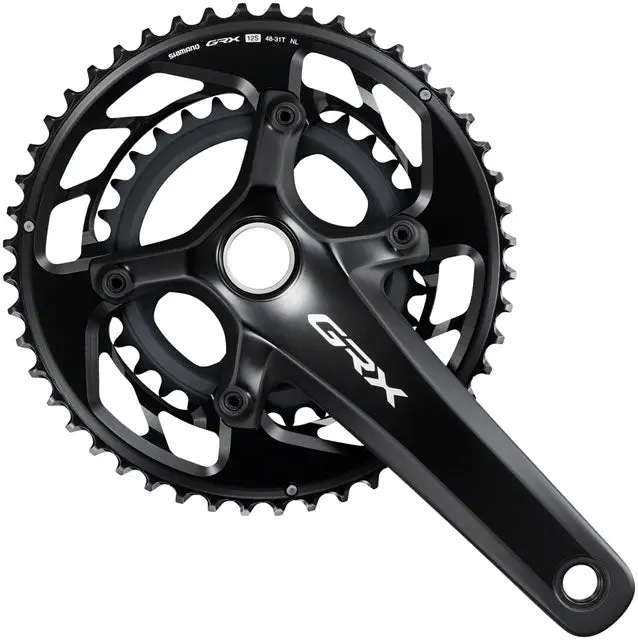 Shimano Grx Fc-Rx820-2 Crankset - 12-Speed, 48/31T, 110/80 Bcd, Hollowtech Ii, Black 1