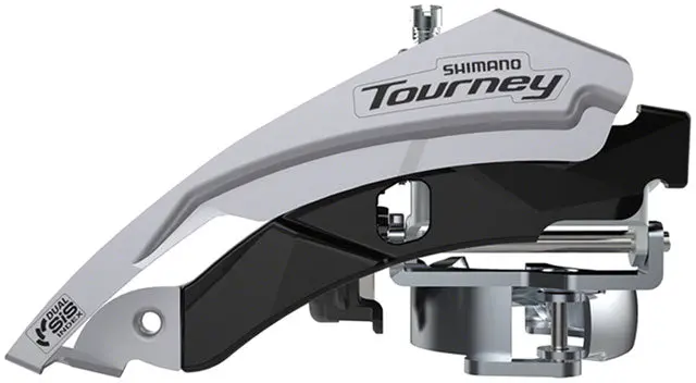 Shimano Tourney Fd-Ty601-L3 Front Derailleur - 6/7/8-Speed, Triple, Top Swing, Dual Pull, 31.8/34.9Mm, 63-66° Chainstay Angle, 20T Cap. 1
