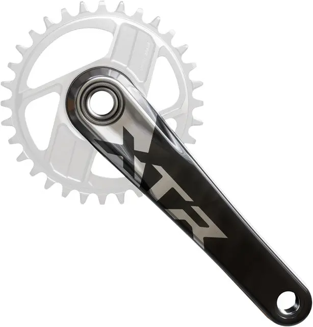 Shimano Xtr Fc-9200 Xc Crankset - 12-Speed, 1X, Direct Mount, Hollowtech Ii Hollow-Forged Crankarms, Black/Silver 1
