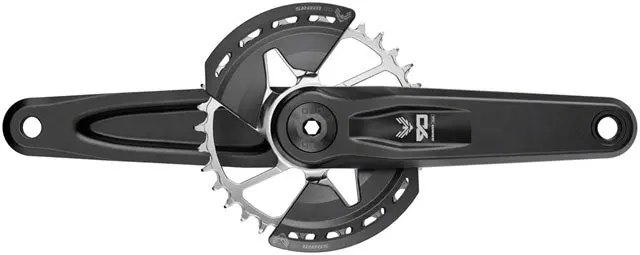 Sram Eagle 90 T-Type Wide Crankset - 12-Speed, 32T Chainring, Direct Mount, 2-Guards, Dub Spindle Interface, Black/Silver 1