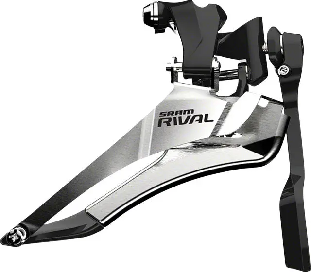 Sram Rival 22 Front Derailleur - 2X11-Speed Yaw, Braze-On, With Chain Spotter, Silver/Black 1