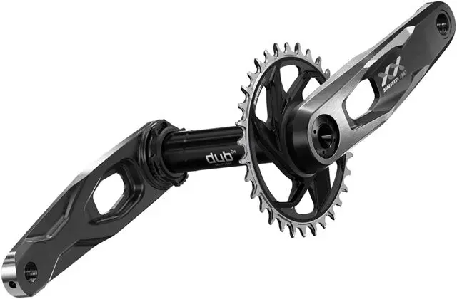 Sram Xx Downhill T-Type Crankset - 7-Speed, 34T 6Mm Offset Chainring, Direct Mount, 56.5Mm Chainline, Dub Dh Spindle, Black 1