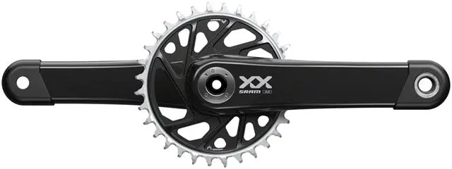 Sram Xx Eagle T-Type Wide Crankset - 12-Speed, 32T Chainring, Direct Mount, 2-Guards, Dub Spindle Interface, Black 1