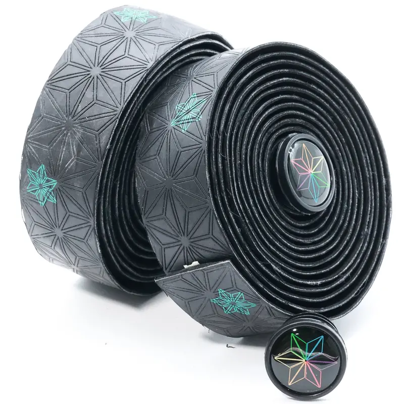 Super Sticky Kush Bicycle Handlebar Tape - Black With Celeste Stars 1