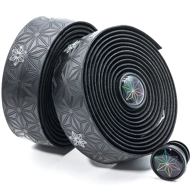 Super Sticky Kush Bicycle Handlebar Tape - Black With White Stars 1