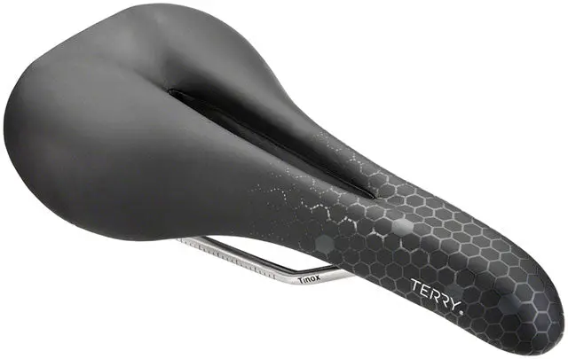 Terry Fly Ti Gel Saddle - Titanium, Black/Gray, Men's 1