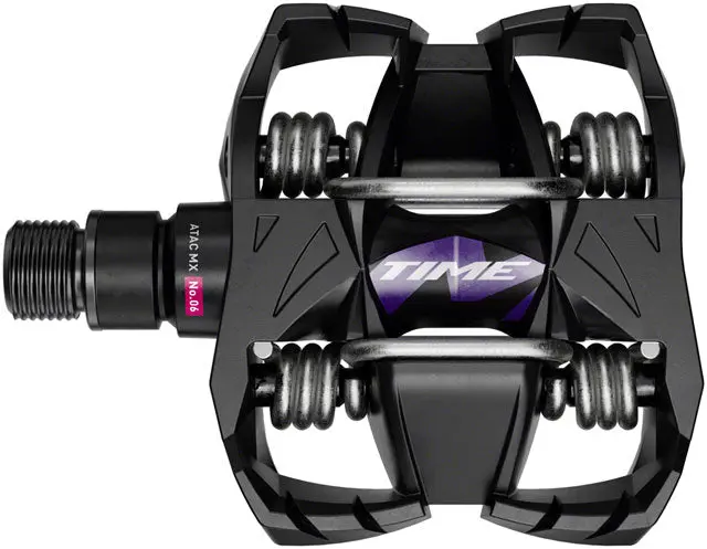 Time Mx 6 Pedals - Dual Sided Clipless With Platform, Aluminum, 9/16", Black, B1 1