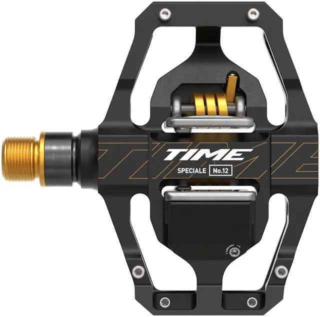 Time Speciale 12 Pedals - Dual Sided Clipless With Platform, Aluminum, 9/16", Black/Gold, Large, B1 1