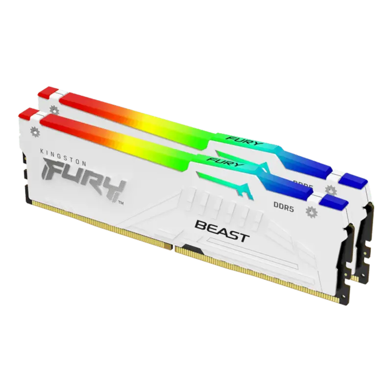 Upgrade To 64Gb Kingston Fury Beast Rgb Ddr5 6000Mhz (White) (32X2) (For Base White 32Gb) 1