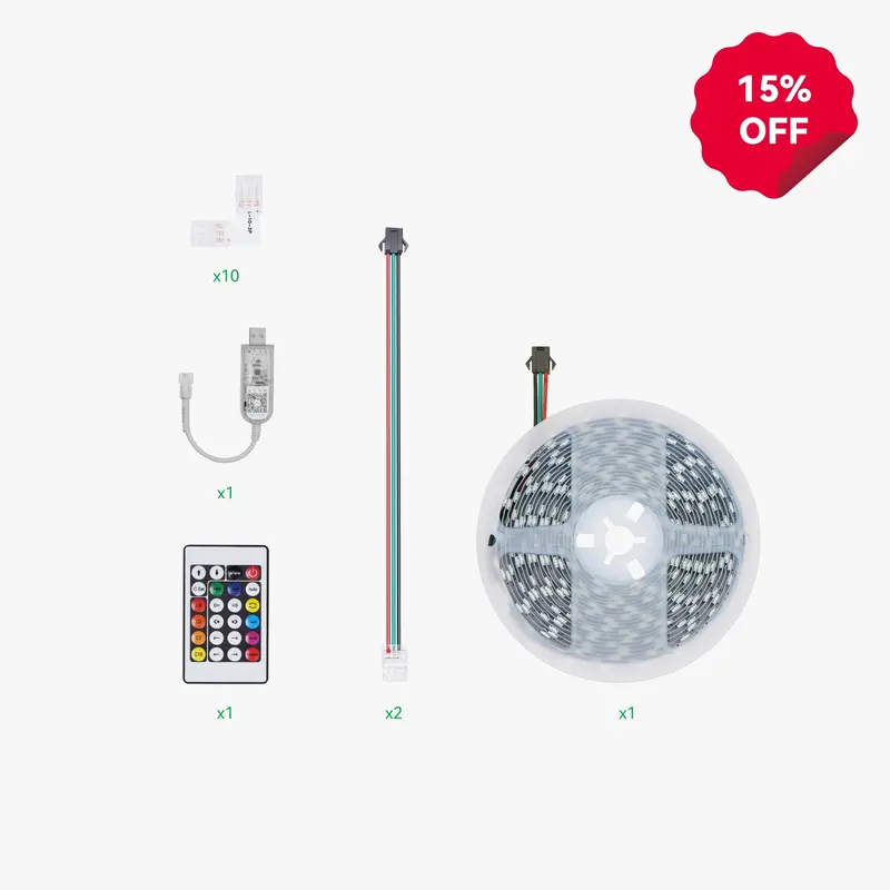 Ws2812b Rgb Led Strip Light Bundle 1