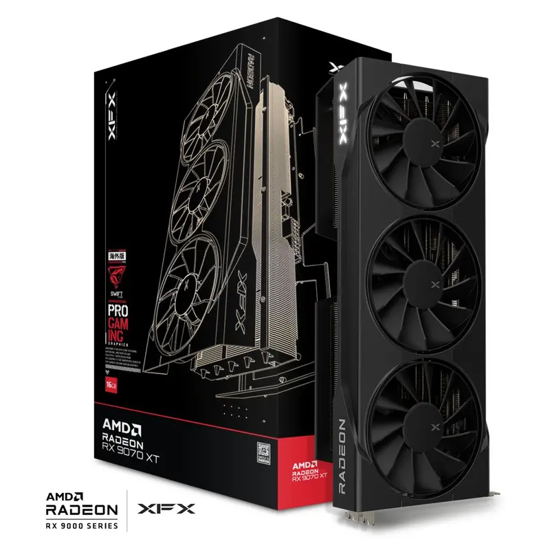 Xfx Radeon Rx 9070Xt | Swift Oc Black Triple Fan Gaming Edition 16Gb Gpu 1