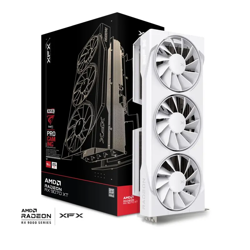 Xfx Radeon Rx 9070Xt | Swift Oc White Triple Fan Gaming Edition 16Gb Gpu 1