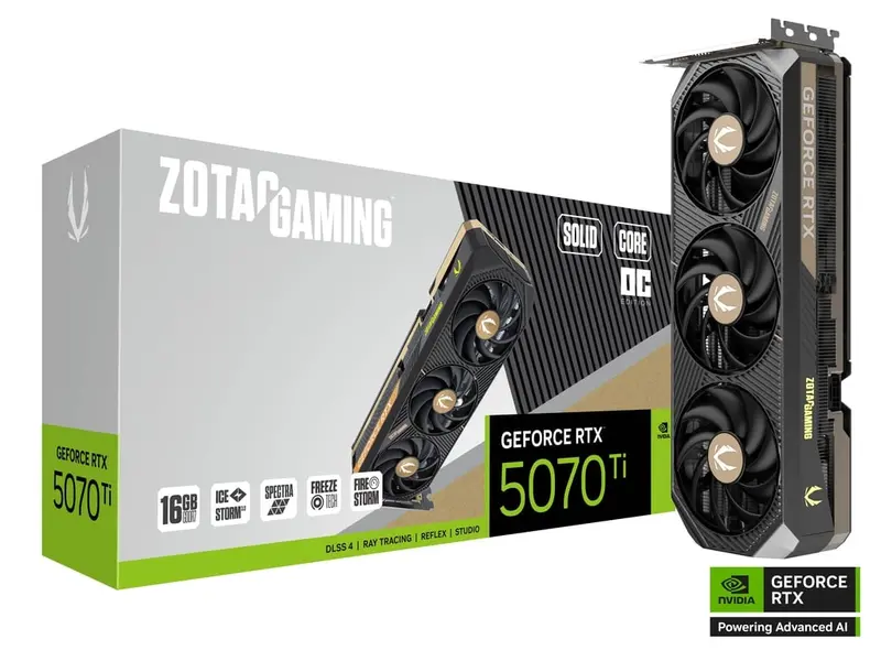 Zotac Geforce Rtx 5070 Ti | Solid Core Oc 16Gb Gpu 1